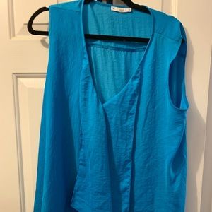 Long sleeveless tunic top.